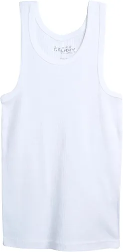 Vista 5 de Galaxy by Harvic Camiseta sin mangas para niños, paquete de 4 unidades, 100% algodón, sin etiquetas, acanalada, camiseta sin mangas para niños (S-XL)