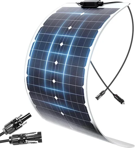 Vista 9 de KEPEAK Panel Solar para Cámara Ring al Aire Libre, Cargador Solar Pequeño de 5V con Tipo C o Micro USB, Solo para Batería de Cámara Stick Up Cam