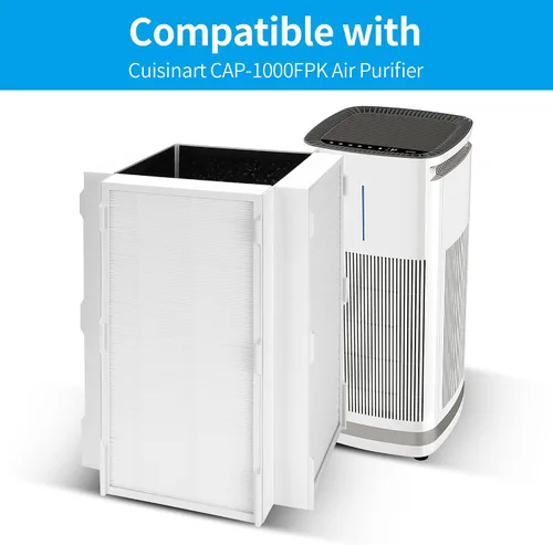 Vista 2 de Paquete de 1 filtro de repuesto CAP-1000FPK compatible con purificador de aire Cuisinart CAP-1000FPK, filtración 3 en 1