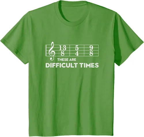 Vista 86 de Musician - Camiseta con texto en inglés "These are Difficult Times", talla S