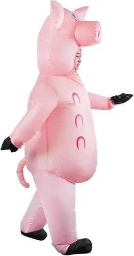Vista 4 de Disfraz inflable de Halloween de koala de cebra panda gigante cerdo rosa árbol de Navidad divertido disfraz para adultos y fiestas de cosplay