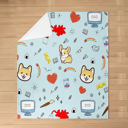 Vista 27 de Castle Fairy Manta de forro polar Sherpa con estampado de aviones para niños, manta de franela de dibujos animados para sofá, avión, azul y blanco