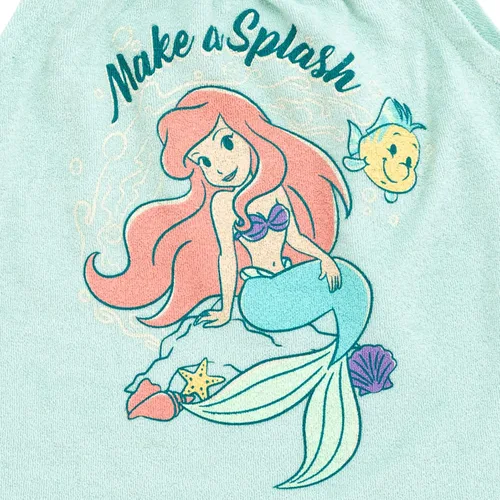 Vista 6 de Disney Minnie Mouse Little Mermaid - Camiseta sin mangas para niñas con diseño de delfín, pantalones cortos y sombrero de 3 piezas, recién nacido a