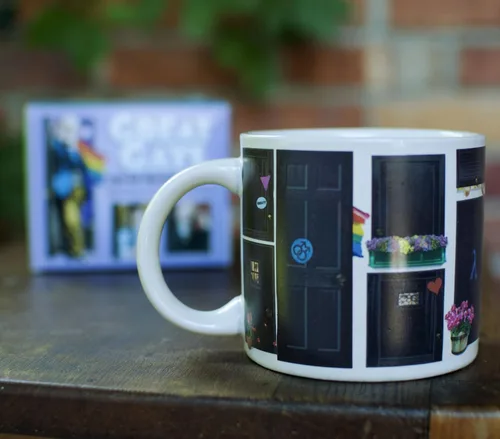 Vista 6 de Taza que cambia de calor Great Gays – Añade café y famosos gays de la historia salen del armario