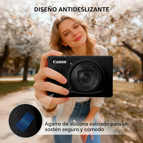 Vista 3 de Funda para cámara Canon PowerShot SX740 HS, SX730 HS (negro)
