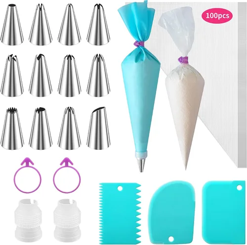 Vista 13 de ALLTOP - Juego de bolsas y puntas para decoración de tartas
