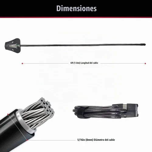 Vista 6 de Master Lock Candado para Bicicleta Python Negro con Llave, Candado de Cable de Metal Ajustable tiene un Revestimiento de Vinilo Resistente a