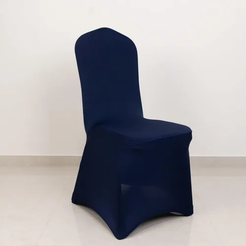 Vista 10 de Efavormart - Funda para silla de banquete de elastano negro con bolsillos para pies