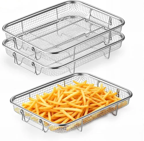 Vista 10 de P&P CHEF Cesta para freidora de aire de 11.8 pulgadas para horno, estante