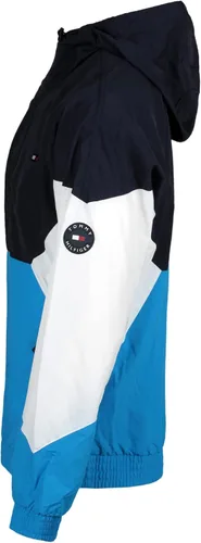Vista 4 de Tommy Hilfiger Chaqueta cortavientos retro ligera Taslan con capucha Popover resistente al agua para hombre