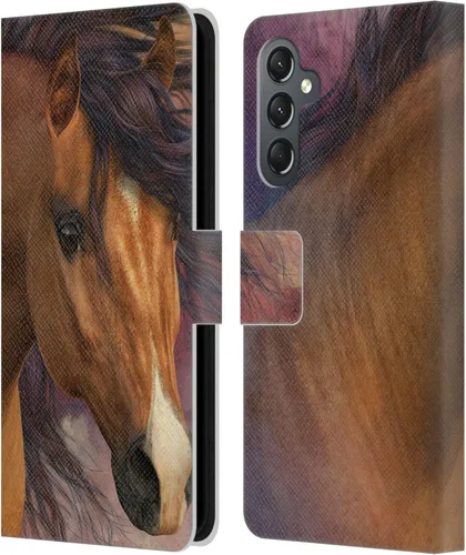 Vista 15 de Head Case Designs Officially Licensed Laurie Prindle A Morgan Christmas Western Stallion Leather Wallet Case Compatible with Samsung Galaxy A07 4G