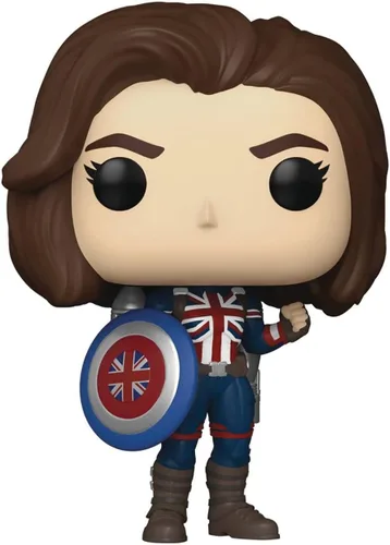 Vista 6 de POP Pop! Marvel: Doctor Strange Multiverse of Madness: Captain Carter Figura de vinilo POP (Con funda protectora compatible con POP Box)