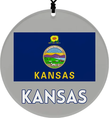 Vista 17 de Missouri Christmas Ornament - Festive Design Featuring State Flag - 2026 Hanging Acrylic Disc Decoration for Tree - Unique and Home Decor