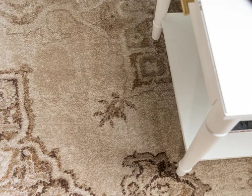 Vista 5 de Único Loom - Alfombra de la colección Utopia con estampado botánico vintage, tonos cálidos Beige/Marrón