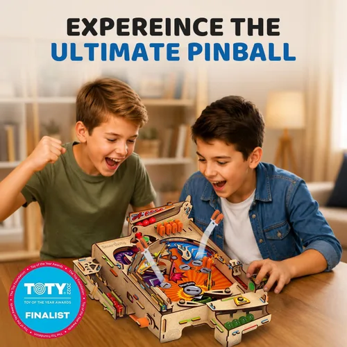 Vista 2 de Smartivity - Máquina de pinball DIY para niños de 8 a 14 años Juego de arcade galardonado globalmente Construye tu propia máquina de pinball