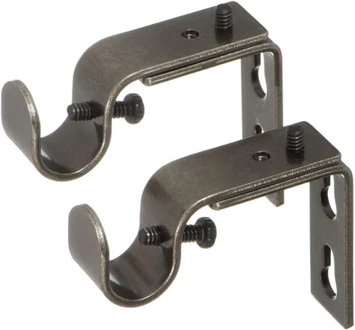 Vista 10 de Ivilon Soportes ajustables para barras de cortina - para barras de 1 o 1 1/8 pulgadas. Juego de 2 - Negro antiguo