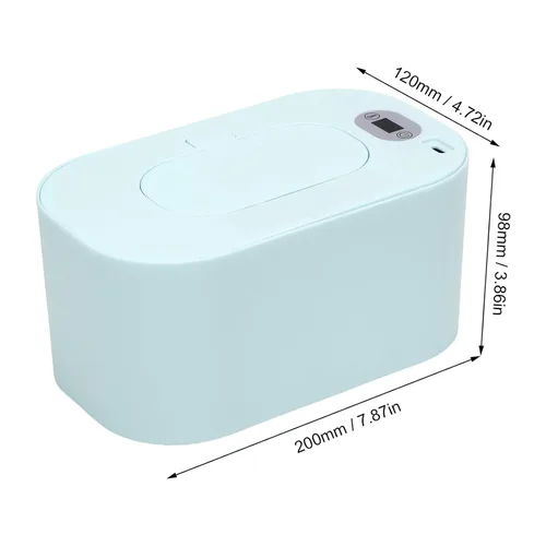 Vista 9 de Calentador de Toallitas para Bebé, Dispensador Portátil de Toallitas Húmedas con Alimentación USB y Control de Temperatura, Calentador de Toallas