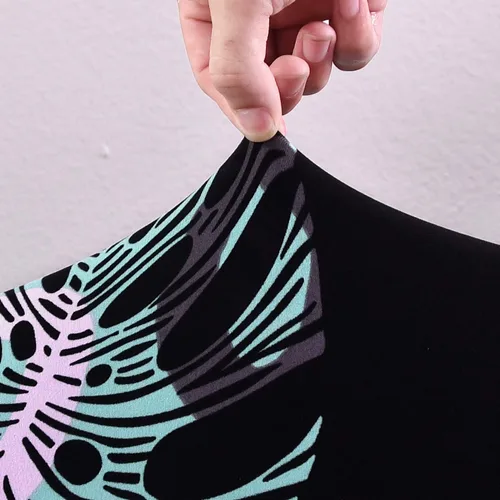 Vista 8 de MIFXIN Funda de sofá sin brazos, funda elástica plegable para futón, protector de muebles para sofá cama sin apoyabrazos, funda para sofá para Hojas