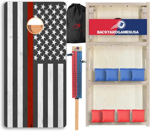 Vista 134 de CornholeGamesUSA Pro - Juego de tablas de Cornhole Fabricado en Estados Unidos Abedul báltico 3/4 Sin rebote Patas triples gruesas Dos 1