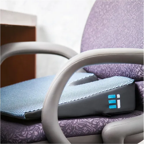 Vista 7 de Cojín de espuma viscoelástica para asiento de automóvil para conducir, cojín ergonómico de cuña para dolor de espalda, alivio de la ciática