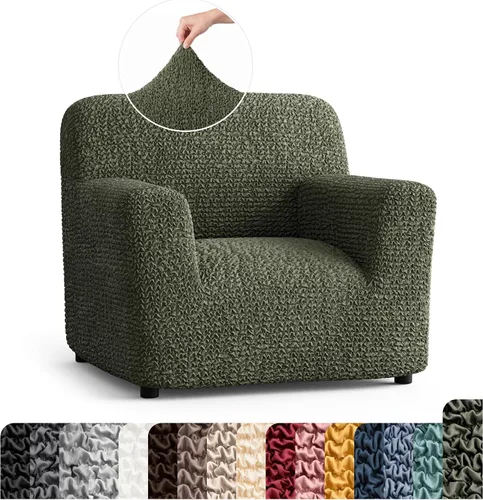 Vista 46 de PAULATO BY GA.I.CO. Funda para Silla - Funda para Sillón - Funda para Sillón - Funda de Tela Suave - Protector de Muebles Elegante de Ajuste Ceniza