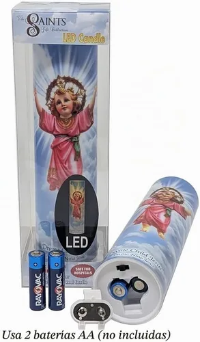 Vista 5 de Niño divino Jesús, vela de oración devocional sin llama LED