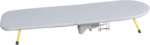 Vista 2 de Tabla de planchar plegable de montaje en pared con soporte de hierro, mini tabla de planchar de mesa, diseño portátil compacto, gris