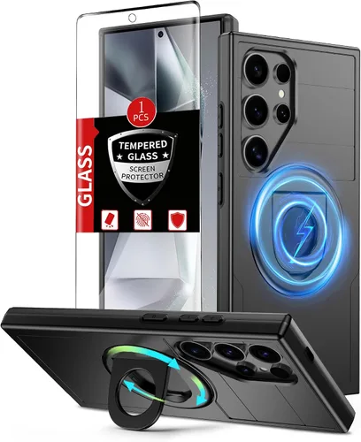 Vista 54 de Funda para Samsung Galaxy S21 FE con 2 protectores de pantalla de vidrio templado, funda con función atril para Samsung Galaxy S21FE con cubierta