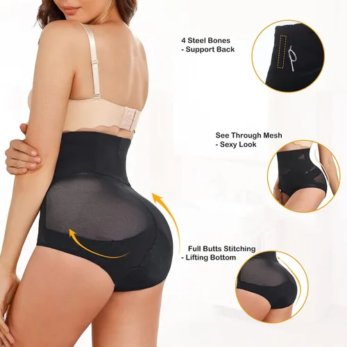 Vista 3 de ZOPEUSI Fajas moldeadoras de cintura alta para mujer, con control de abdomen, para mujer