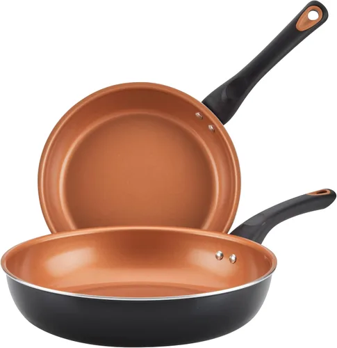 Vista 16 de Farberware Glide Ceramic Sartén Antiadherente / Sartén para Saltear / Sartén para Freír con Tapa y Mango Auxiliar - 4 Cuartos, Negro