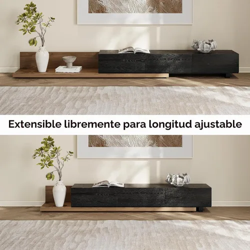 Vista 6 de Homary - Soporte extensible para TV, consola multimedia de 80 a 110