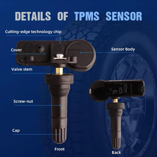 Vista 2 de 4 piezas Sistema de monitoreo de presión de neumáticos TPMS Sensor 315 MHz OBD Adaptación de aprendizaje compatible con Subaru 2008-2016 Forester
