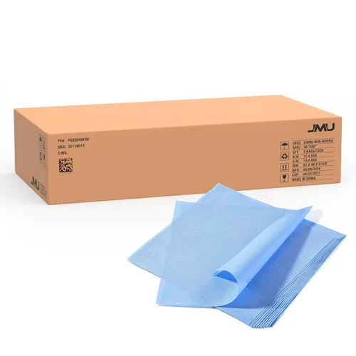 Vista 9 de JMU Envoltura de esterilización autoclave CSR de 12 x 12 pulgadas, 50 piezas SMMS no tejidas, esterilización con vapor y EO, almohadillas azules
