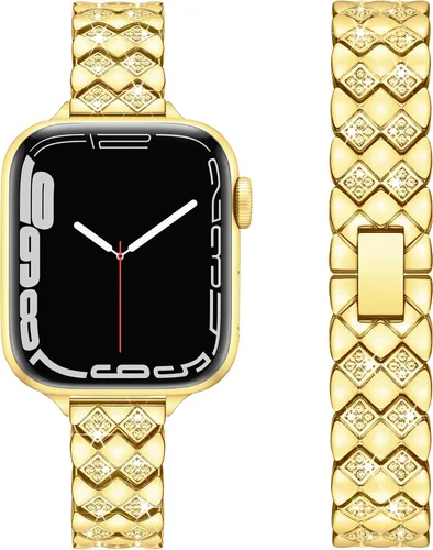 Vista 2 de Luxury Band fits Apple Watch Bands for Women 42mm(Series 10) 41mm 40mm 38mm 46mm 45mm 44mm 49mm 42mm(Series 3/2/1), Bling iWatch Bands for Apple