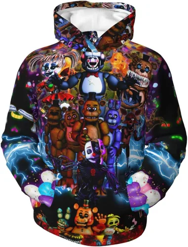 Vista 5 de Sudadera unisex con capucha y bolsillo de canguro para niño y niña con cordón