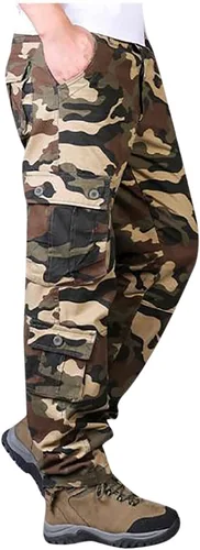 Vista 3 de Brnmxoke Tactical Pants for Men Stretch,Long Pant Active Athletic Workout Sweatpants Work Pants for Men Men,Wild Pants