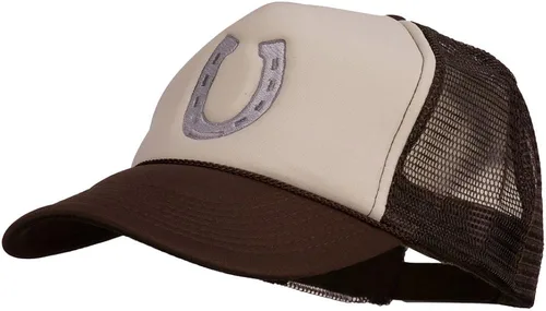 Vista 2 de e4Hatscom Western Horseshoe bordado espuma malla trasera tapa