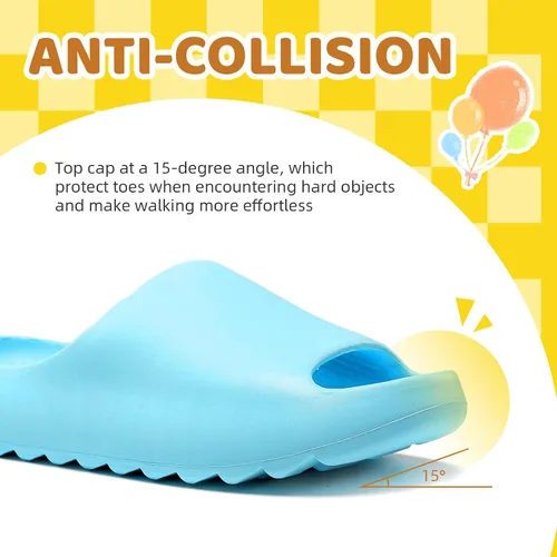Vista 50 de Sandalias acolchadas para mujeres, hombres y niños, cómodas, antideslizantes, suaves, impermeables, para baño, ducha, sandalias acolchadas de suela