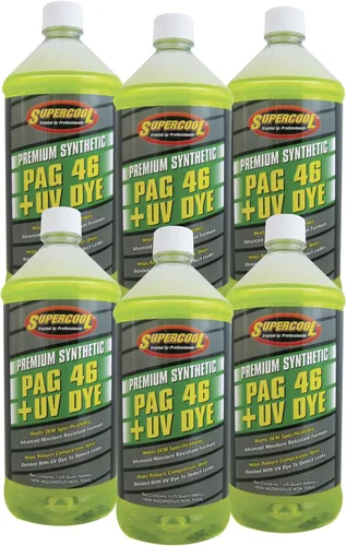 Vista 5 de TSI Supercool Aceite PAG P46-32D 46 Viscosidad con tinte UV 32oz 1 paquete