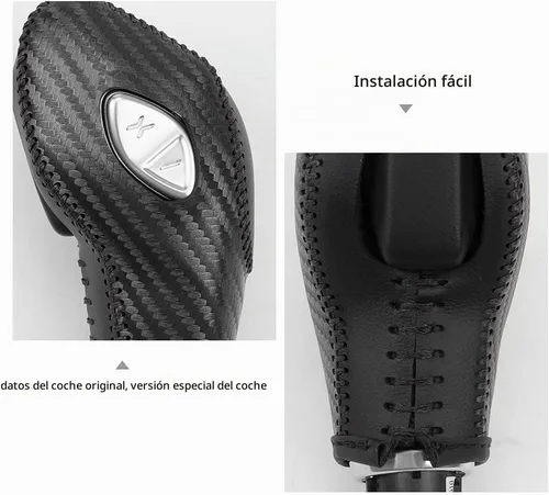 Vista 3 de Cubierta de Cuero para Palanca de Cambios de Auto para Ford EcoSport Escape/Fusion/C-Max Energi Wagon/Fiesta/Focus/Transit Accesorios