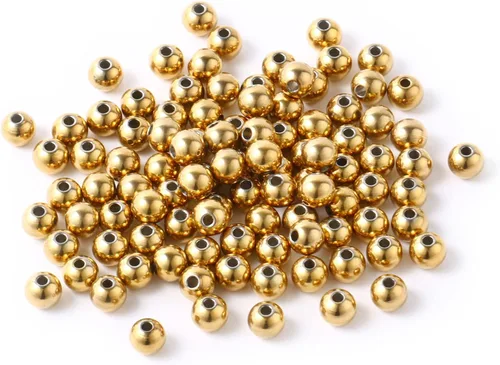 Vista 19 de [2 MM/280 piezas] Cuentas de acero inoxidable negras redondas de metal espaciador a granel para hacer joyas DIY, collar, pulsera Jewelry Beads for