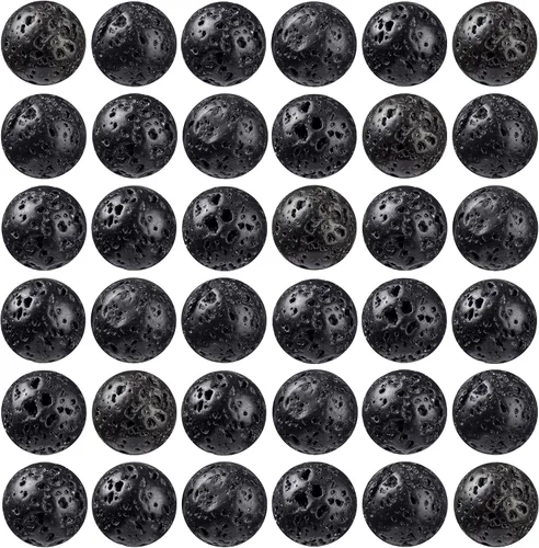 Vista 16 de 100 piezas de cuentas de piedra natural de 6 mm, turquesa africana redonda, cuentas sueltas de gema con cordón elástico para hacer pulseras