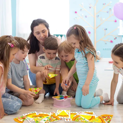Vista 6 de Zonon 48 hojas de calcomanías de pizza para niños, regalos de fiesta de cumpleaños, pizza, manualidades, planeta, fiesta, juegos, decoración, crea