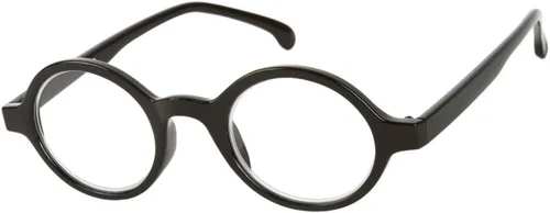 Vista 6 de Readers Readers.com Gafas de lectura: The Harry, Plastic Round Style para Hombre y Mujer - Negro, 2.25