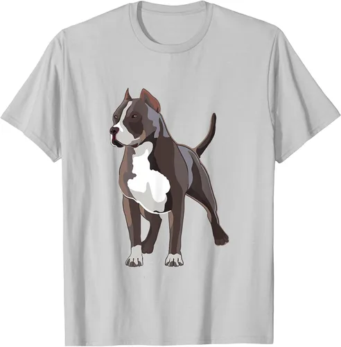 Vista 38 de American Bully Dog Holder Illustration for Dog Lovers T-Shirt Negro