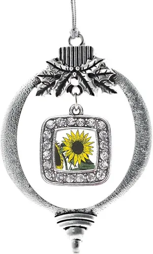 Vista 36 de Inspired Silver - Bon Voyage Cruise Ship Charm Ornamento – Adornos navideños cuadrados de plata con joyas de circonita cúbica