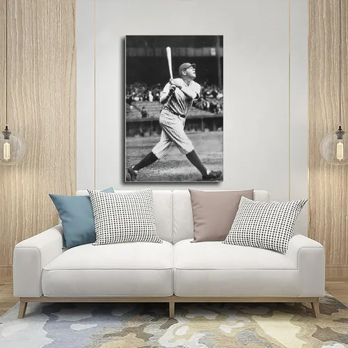 Vista 5 de LVTFCO Póster de Babe Ruth para niños, para dormitorio, béisbol, deportes, citas, papel firmado, arte de pared, estilo sin marco, 12 x 18 pulgadas