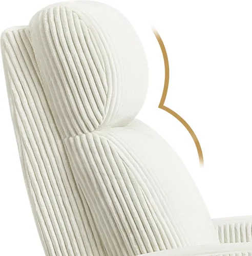 Vista 9 de Yaheetech Silla reclinable de pana con pushback de 2 asientos, silla de sala de estar con cojín de asiento grueso y respaldo, silla reclinable