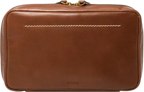 Vista 3 de Fossil Organizador de cuero para hombre, Marrón