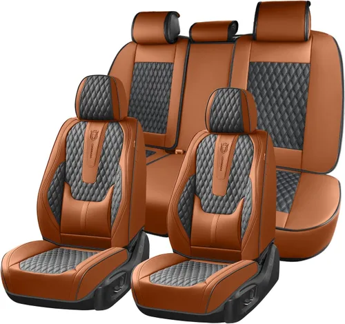 Vista 22 de Coverado Fundas de asiento delantero, fundas de asiento delantero de automóvil, fundas de asiento de piel de napa para automóviles, fundas